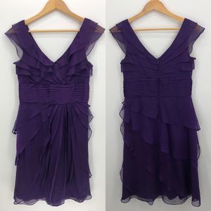 Adrianna Papell tiered ruffle dress